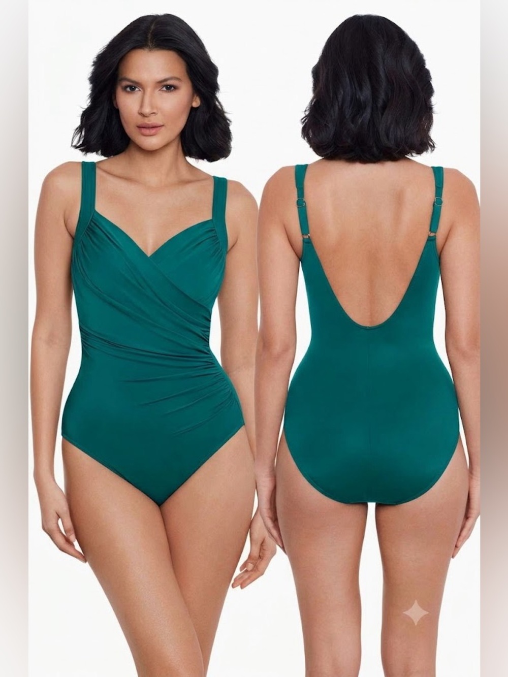 NWT Women’s Miraclesuit Sanibel One Piece Swimsuit Teal Green